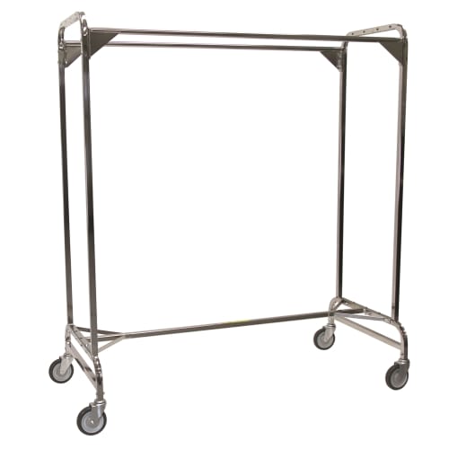 R&B Wire 60in Garment Rack, Double Pole, Chrome